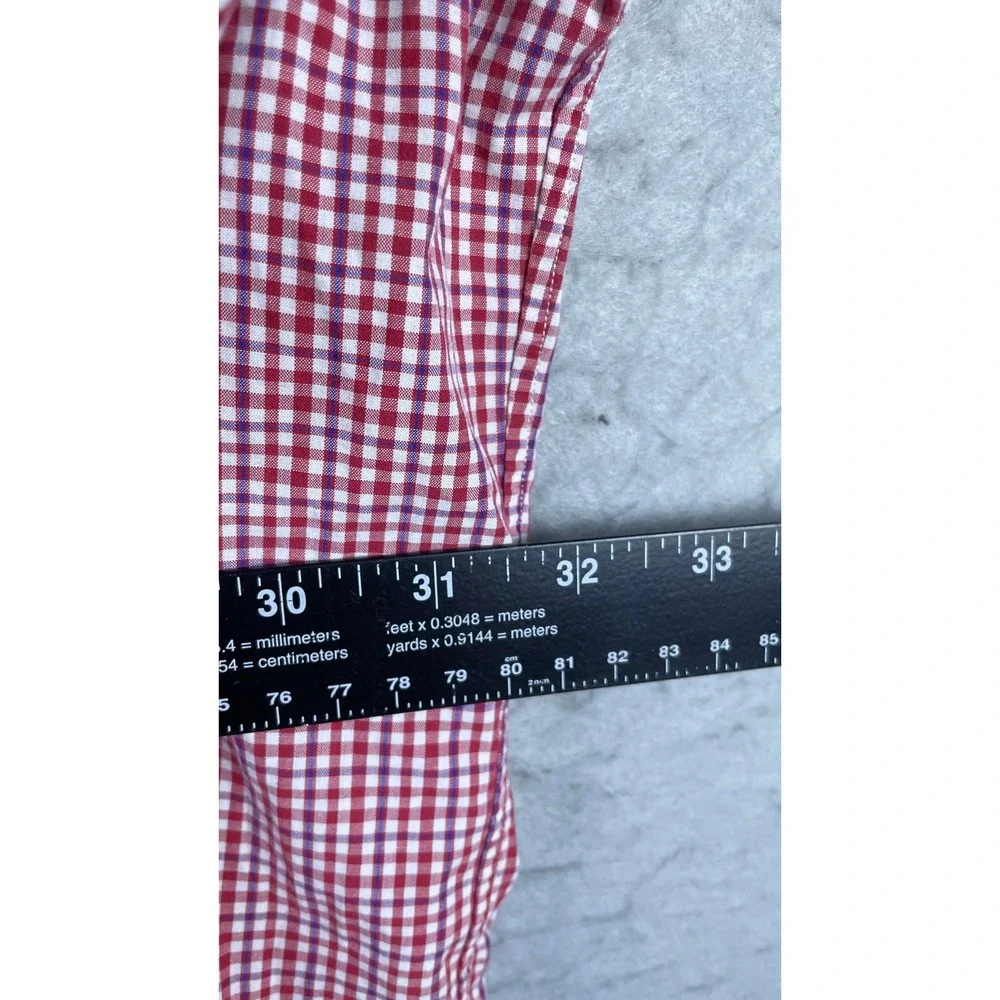 Ralph Lauren Button Down Mens 4X Big Red Good Gingham Short Sleeve Shirt
